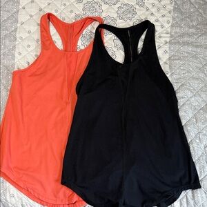 ZYIA Women's Racerback Tank Tops - Black and Coral
